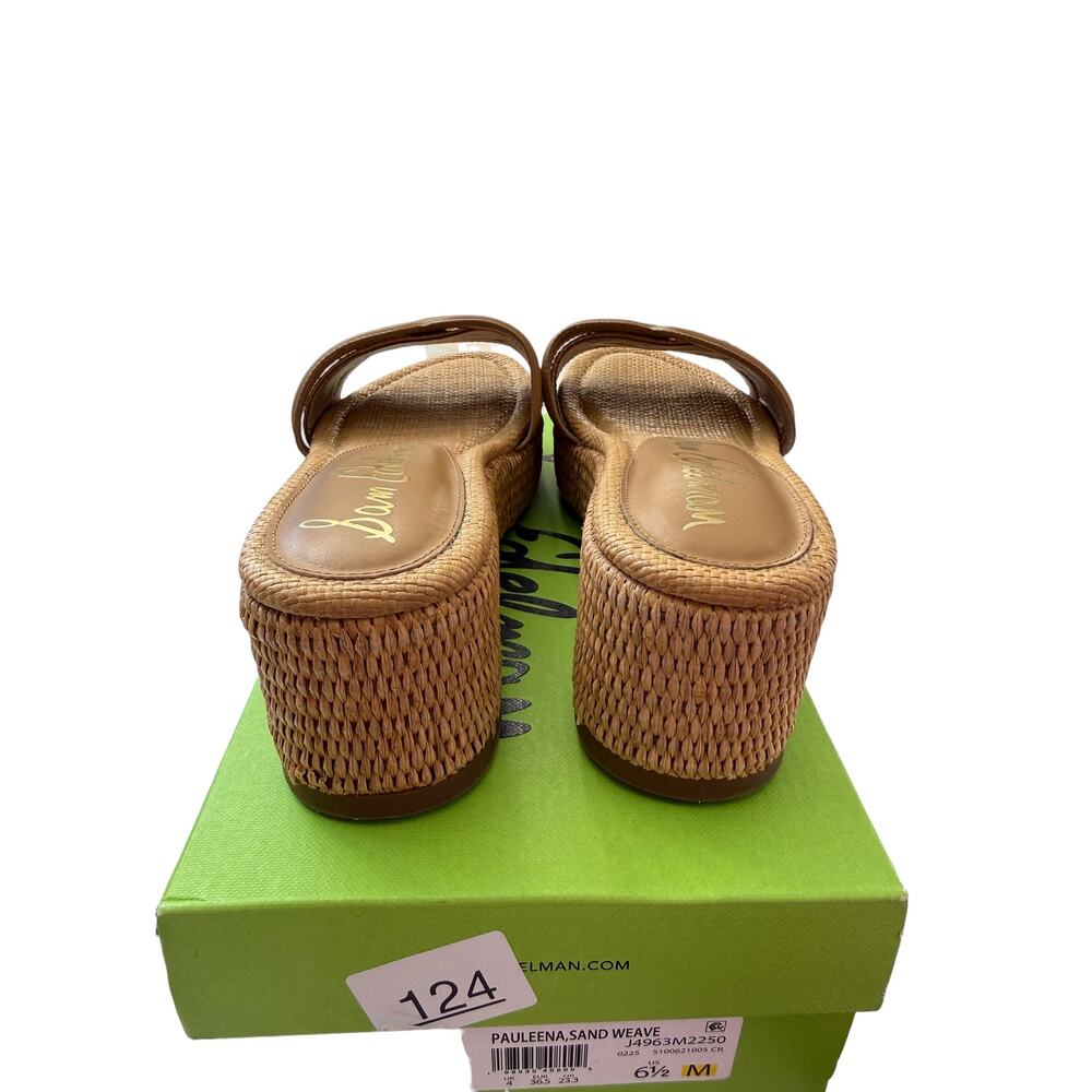 Sam Edelman Women's Sand Dune Leather Weave Pauleena Espadrille Sandals Size 6.5 - Picture 8 of 10